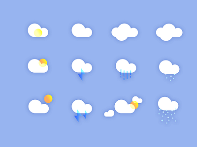 weather art clean flat graphic design icon iconography illustration illustrator minimal vector weather icon