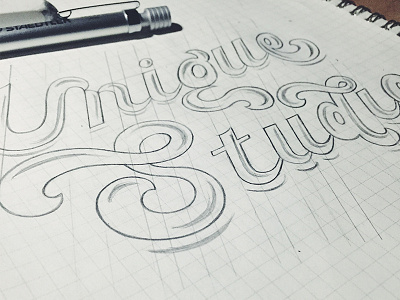 Unique Studio Sketch design font sketch typography