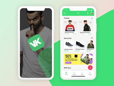 VK app concept brand ecommerce shop app ui xd