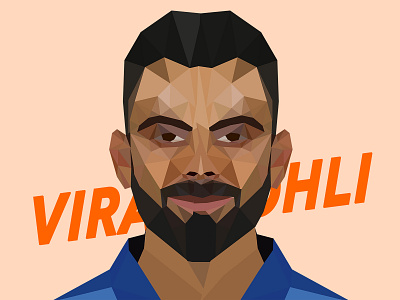 Virat Kohli Poly Art