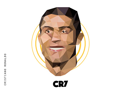 CR7 design football illustration legend legendary polyart polygon vector