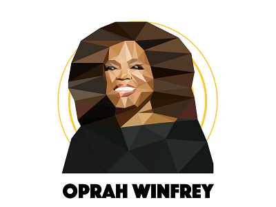 Oprah Winfrey Poly Art american illistration illsutrator legend polyart polygon woman illustration