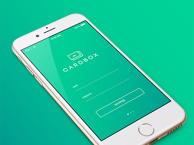 Cardbox Application app application cards login minimal