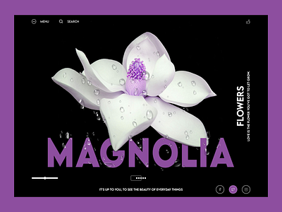 Magnolia Design Concept design design concept flowe website design flower design homepage landing page ui ui ux designer user interface ux websi website designer