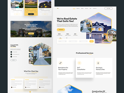 Real Estate Website Landing Page Design