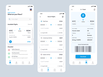 Flight Ticket Booking App Design app design behance case study flight app flight ticket linkedin ticket booking ticket booking app ui uiux uiux design