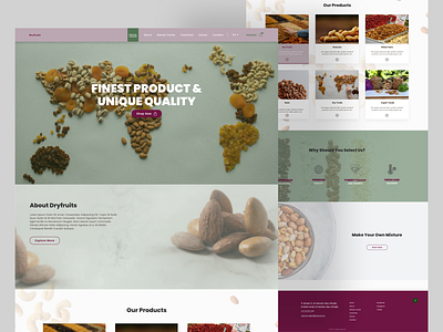 Dry Fruits Website Homepage Design