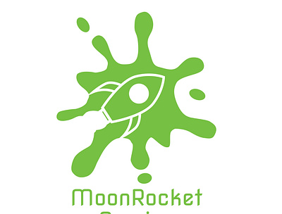 MoonRocket Comics Logo branding design flat illustrator logo typography