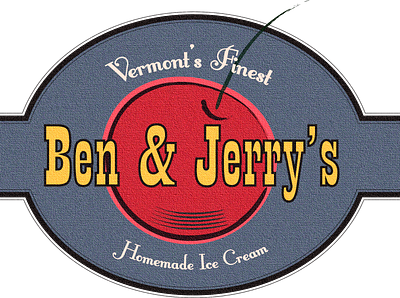 Ben & Jerry's vintage logo redesign branding design illustrator logo retro vintage