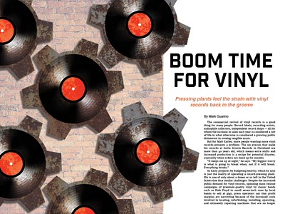 Vinyl Story Opening Spread design indesign magazine spread