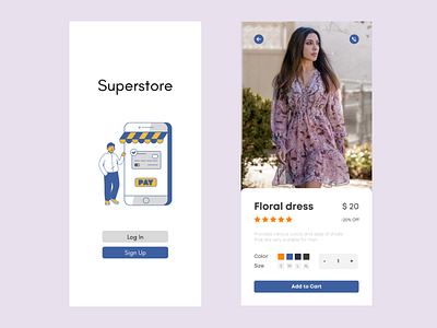 Superstore design mobile ui ux