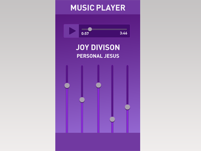 Music Player clean minimal music player simple ui