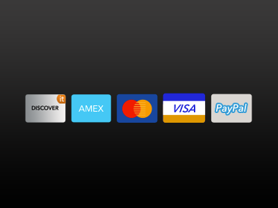 Credit cards icons logos minimal typeface