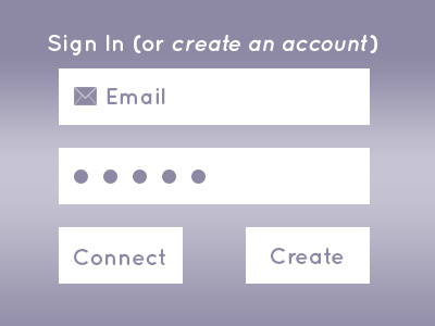 Login Screen account connect create email flat login password purple screen sign in simple ui