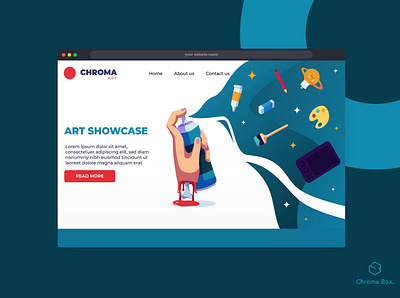 Art Web Header - Hero Illustration header header design header exploration header illustration hero illustration web design web header webdesign website design