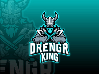 DRENGR KING MASCOT LOGO