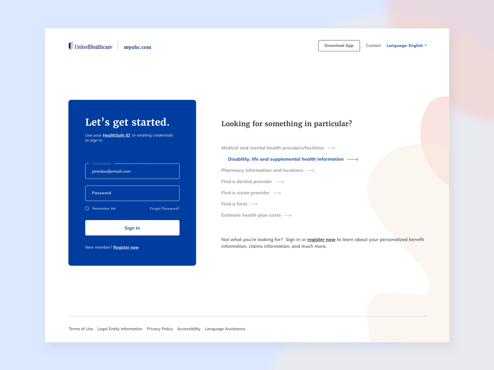 myuhc-s-login-by-kelly-wong-on-dribbble