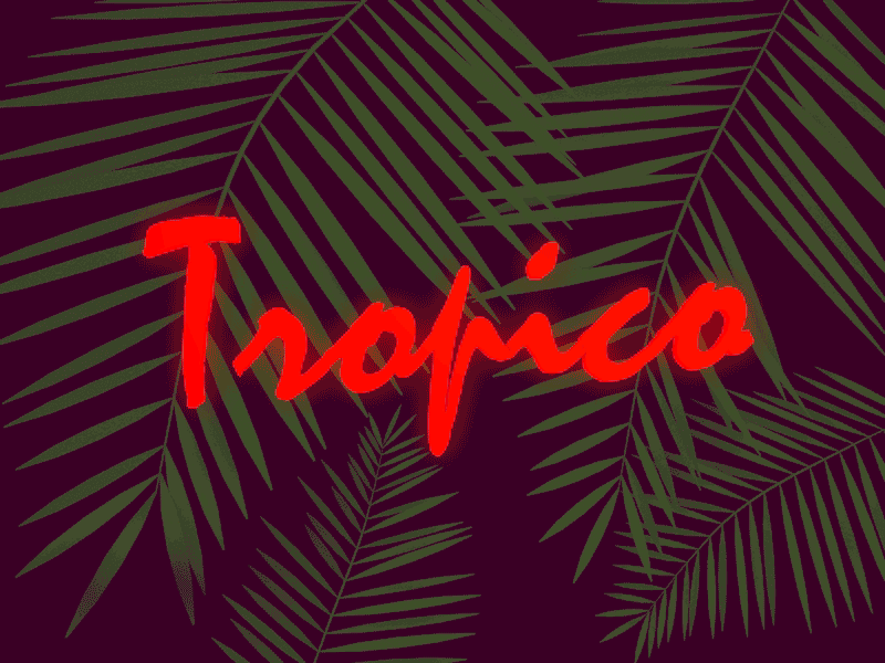 Tropico 3d animation cinema4d loop motion tropical typography