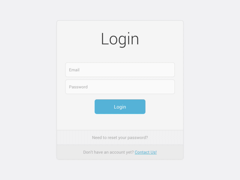 Login & Connect button card flip form login