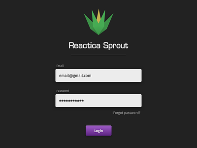 Reactica button fira sans form login react sprout text input
