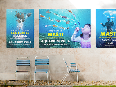 Aquarium Pula art direction billboard billboard design billboard mockup creative design graphic design print print design