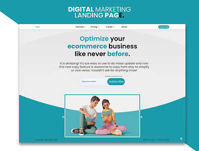 Digital Marketing Landing Page UI Design design landing page landing page design landing page ui miniaml landing page ui ui design ui ux