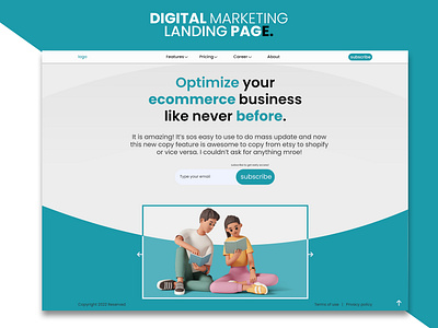 Digital Marketing Landing Page UI Design