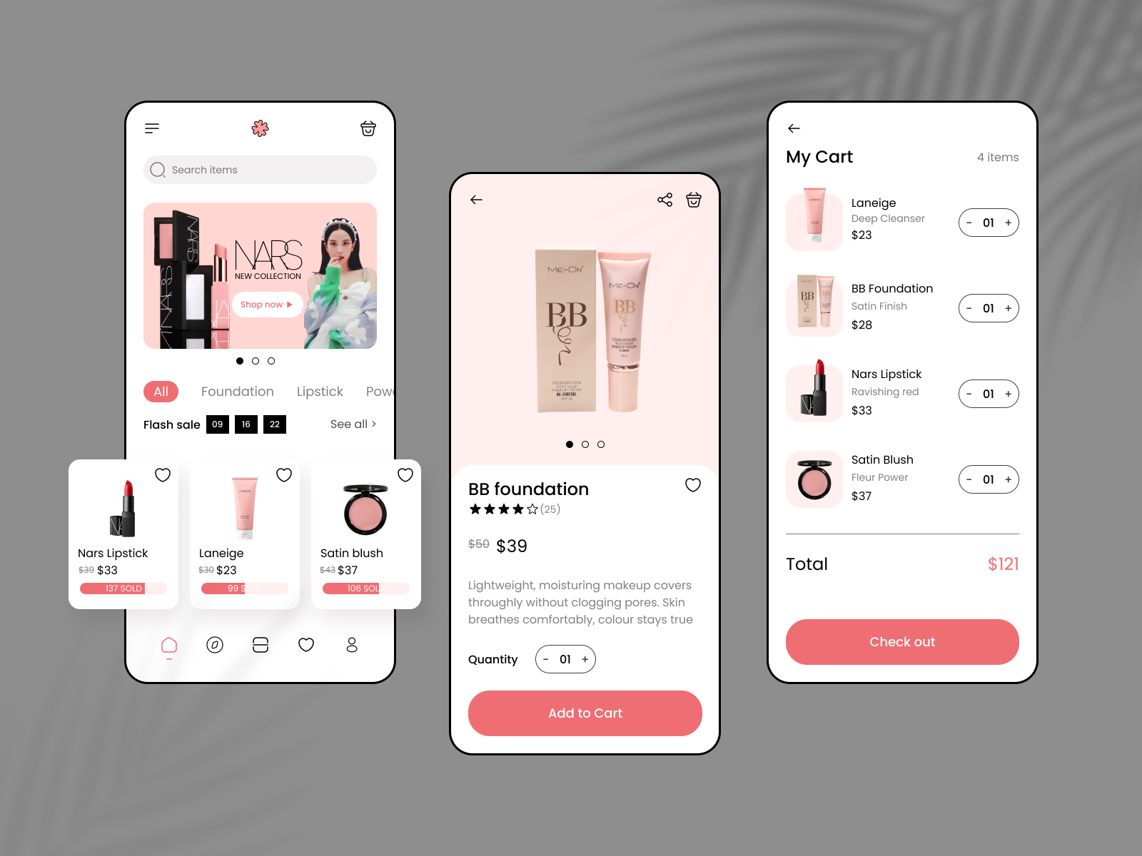 Cosmetic mobile app by Ha Nhu on Dribbble