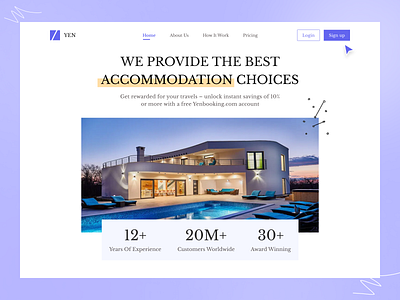 Accommodation Landing Page accommodation accommodation landing page landing page shot ui