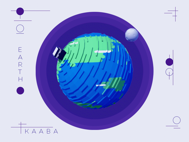Direction 3d earth deep purple earth flat islamic kaaba kaba low poly earth moon purple
