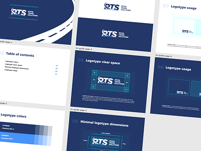 RTS logotype design guide brandbook branding clear space combination mark earth guidebook guideline hill identity lettermark logo logobook logotype minimalism road royal rts solutions transportation visual identity