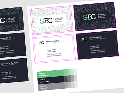 sbc logotype & business card design analysis analytics business business card consultancy consultant geometric identity logo logotype minimalist pattern sbc