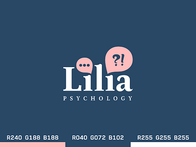 lilia logotype design logo logodesign logotype psychology therapy