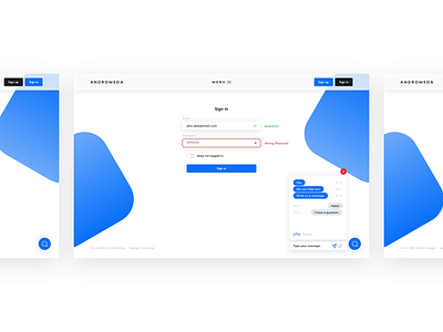 sign in / sign up ui/ux design