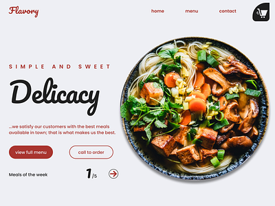 Flavory - HomePage app design ui ux web