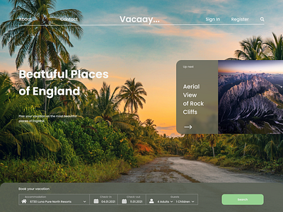 Vacation Trip Advisor - Home Page - Desktop