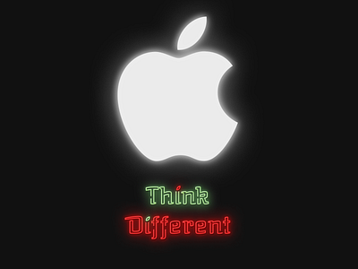 Neon Effect - Apple Logo