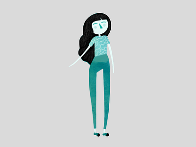 Turquoise Girl illustration