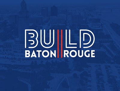 Build Baton Rouge Logo Design baton rouge blue branding design dezinsinteractive graphic design logo logo design louisiana vector