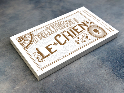 Final Le Chien Business Card beer brew brewing business card dezinsinteractive dog le chien