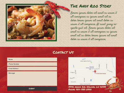 Andy Roo Web Comp andy roo cajun louisiana web design website