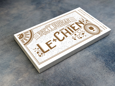 Le Chien Final Business Card beer brewing brewing company business card le chien