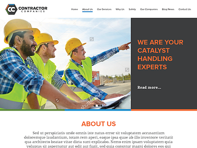 Contractor Companies Website clean companies contractor design graphic design simple web web design website