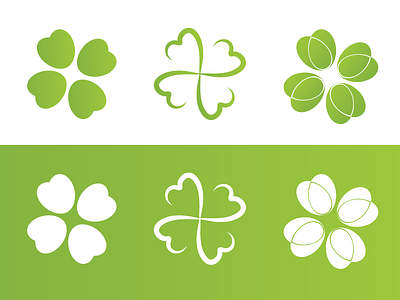 Four Leaf Clover clover design four leaf clover green logo logo design simple symmetry