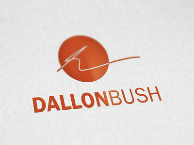 Dallon Bush Logo bush dallon design graphic design logo orange personal signature