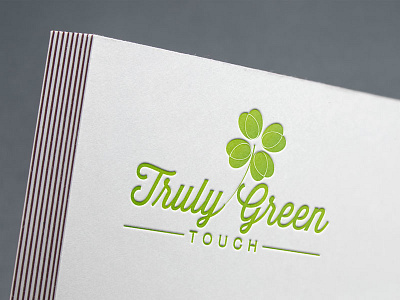 Truly Green Touch Logo baton rouge cleaners clover four leaf clover green logo logo design