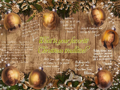 Merry Christmas from dezinsINTERACTIVE! christmas dezinsinteractive gold graphic happy holiday ornaments staff traditions