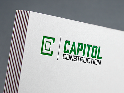 Capitol Construction Final Logo cc construction dezinsinteractive logo logo design