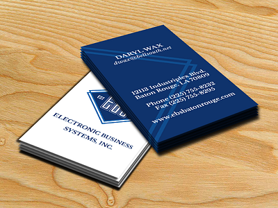 EBS Business Card baton rouge blue business card dezinsinteractive diamond ebs simple