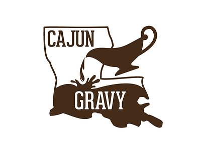 Cajun Gravy Logo cajun cooking disaster flooding gravy hurricane logo relief texas